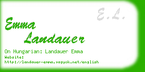 emma landauer business card